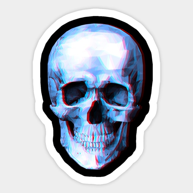 Dreadful skull Sticker by aMfael